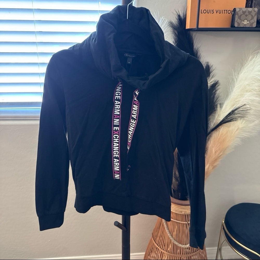 Armani Exchange Black Hoodie